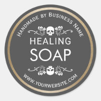  ventilator en schedel Handgemaakte koelzeep grijs