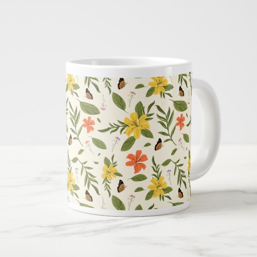  ventilator- en vlinderpatroon grote koffiekop (Voorkant rechts)