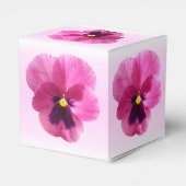 Ventilator/Gift Box - Donkerroze Roze Pansy Bedankdoosjes (Achterkant)