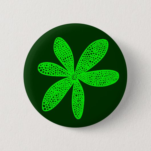  ventilator - Groen op donkergroen Ronde Button 5,7 Cm (Voorkant)