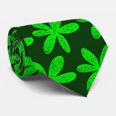  ventilator - Groen op donkergroen Stropdas (Opgerold)