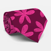 ventilator - Hot Pink op Crimson Stropdas (Opgerold)