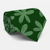 ventilator - Legergroen op donkergroen Stropdas (Opgerold)