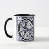 Ventilator letter C in blauw - Mok (Links)