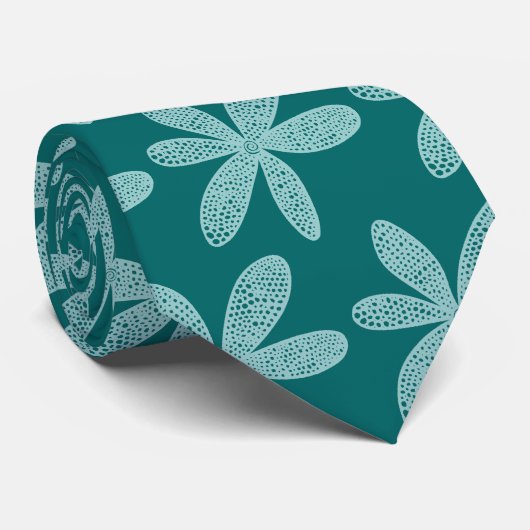  ventilator - Licht Blauw Groen op Moss Green Stropdas (Opgerold)