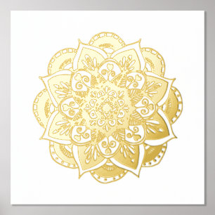 ventilator Mandala Gold Foil Art Print