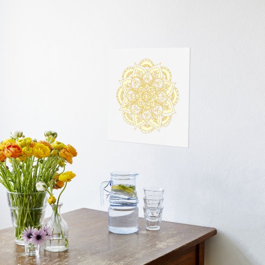 ventilator Mandala Gold Foil Art Print (Laag (Keuken))