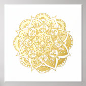 ventilator Mandala Gold Foil Art Print (Voorkant)
