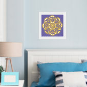  ventilator Mandala Lavender Gold Foil Art Afdrukk Folie Afdrukken (Insitu (Slaapkamer))