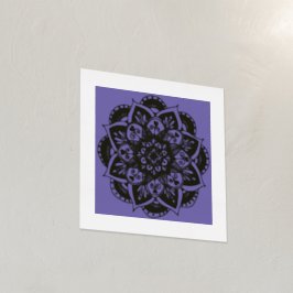  ventilator Mandala Lavender Gold Foil Art Afdrukk Folie Afdrukken
