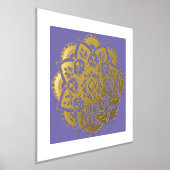  ventilator Mandala Lavender Gold Foil Art Afdrukk Folie Afdrukken (Laagn)