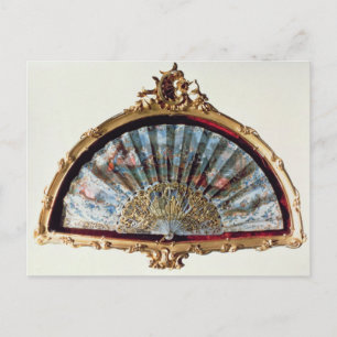 Ventilator, met een scène van een feest wordt briefkaart