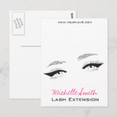 Ventilator met lange wanden, eyeliner Lash Extensi Briefkaart (Voorkant / Achterkant)