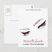 Ventilator met lange wanden, eyeliner Lash Extensi Briefkaart (Voorkant / Achterkant)