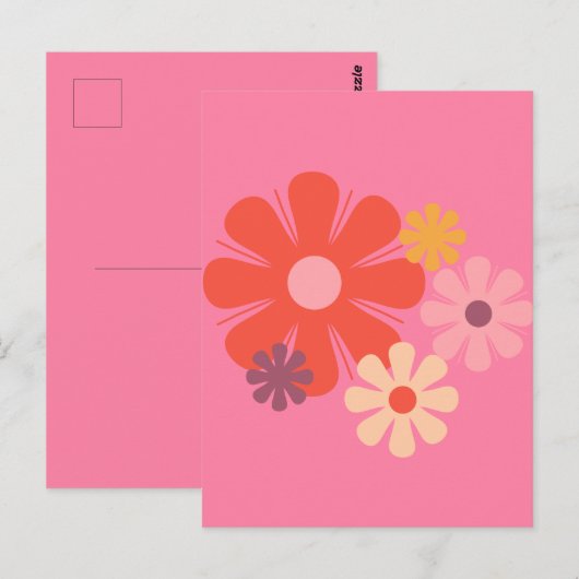 Ventilator minimalistisch flessenpatroon roze briefkaart (Voorkant / Achterkant)