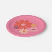 Ventilator minimalistisch flessenpatroon roze papieren bordje (Gekanteld)