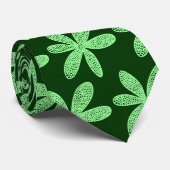 ventilator - Mint Green op Donkergroen Stropdas (Opgerold)