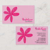  ventilator - Neon Red FF0066 op roze FBBCD6 Visitekaartje (Voorkant / Achterkant)