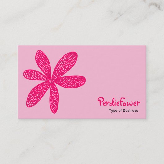  ventilator - Neon Red FF0066 op roze FBBCD6 Visitekaartje (Voorkant)