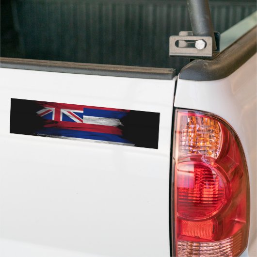 Ventilator onder de vlag Hawaii, vlag Hawaii Bumpersticker (Op Truck)