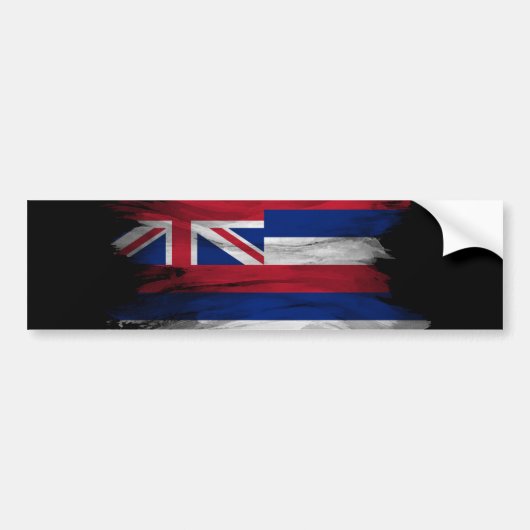 Ventilator onder de vlag Hawaii, vlag Hawaii Bumpersticker (Voorkant)