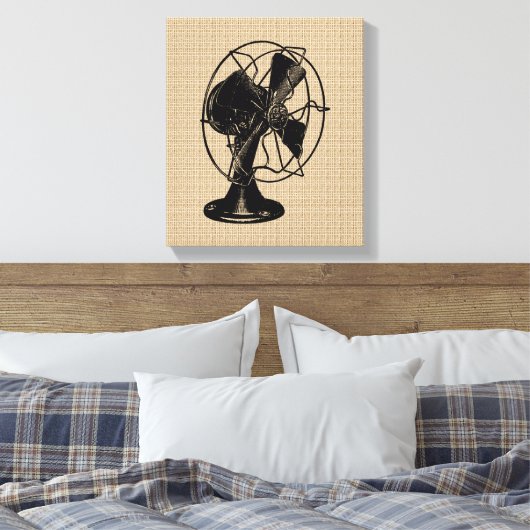  Ventilator op Canvas Afdruk (Insitu (Slaapkamer))