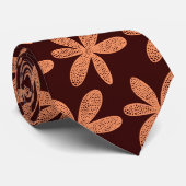 ventilator - Peach on Dark Brown Stropdas (Opgerold)