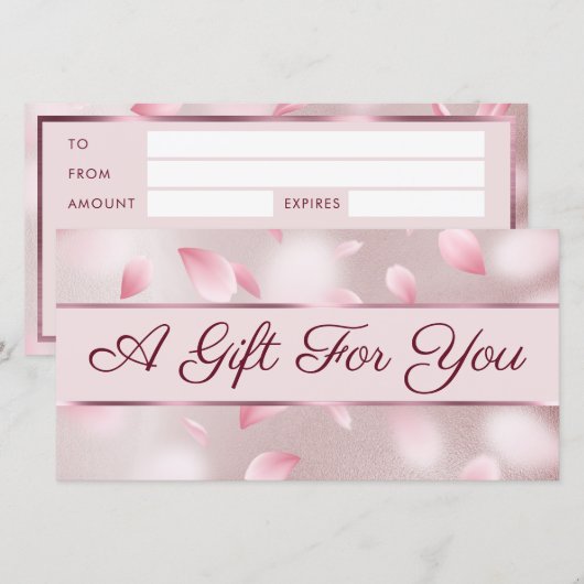 Ventilator Petals Faux-Folie Cadeaubon (Voorkant / Achterkant)