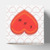 Ventilator - Rood hart met Initialen Bedankdoosjes (Bovenkant)