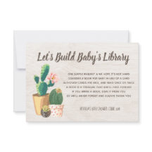 Ventilator Rustic Cactus Book for Baby Insert