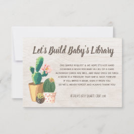 Ventilator Rustic Cactus Book for Baby Insert Kaart