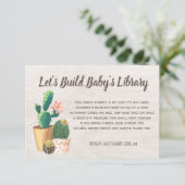 Ventilator Rustic Cactus Book for Baby Insert Kaart (Staand voorkant)