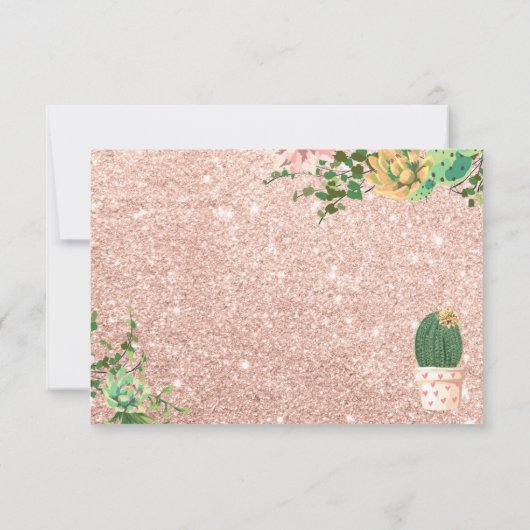 Ventilator Rustic Cactus Book for Baby Insert Kaart (Achterkant)