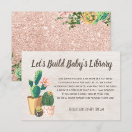 Ventilator Rustic Cactus Book for Baby Insert Kaart