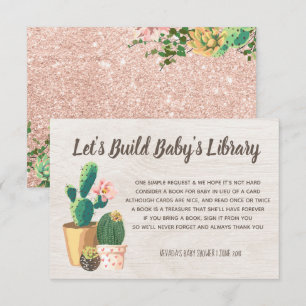 Ventilator Rustic Cactus Book for Baby Insert Kaart