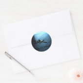 Ventilator tot vlam ronde sticker (Envelop)