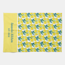 Ventilator van geel deffodils theedoek