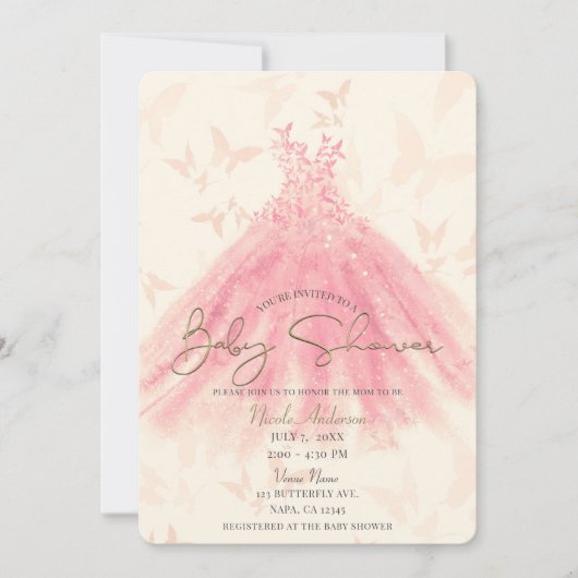 Ventilator van het Baby shower Kaart (Voorkant)