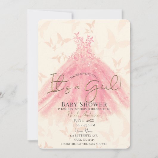 Ventilator van het Baby shower Kaart (Voorkant)