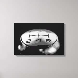 Ventilator van luxe sportauto's Eenvoudig ontwerp Canvas Afdruk