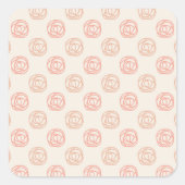 Ventilator van schets vierkante sticker (Voorkant)