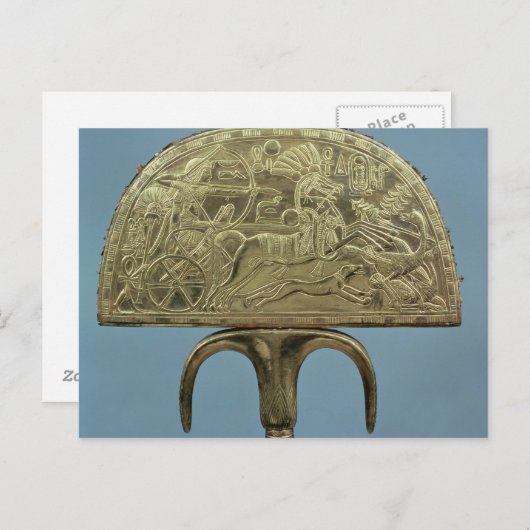 Ventilator van struisvogels uit de tombe van briefkaart (Voorkant / Achterkant)