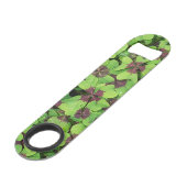 Ventilator van vier lederen klaver (sorrel) na reg speed flessenopener (Voorkant Gekanteld)