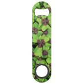 Ventilator van vier lederen klaver (sorrel) na reg speed flessenopener (Voorkant)