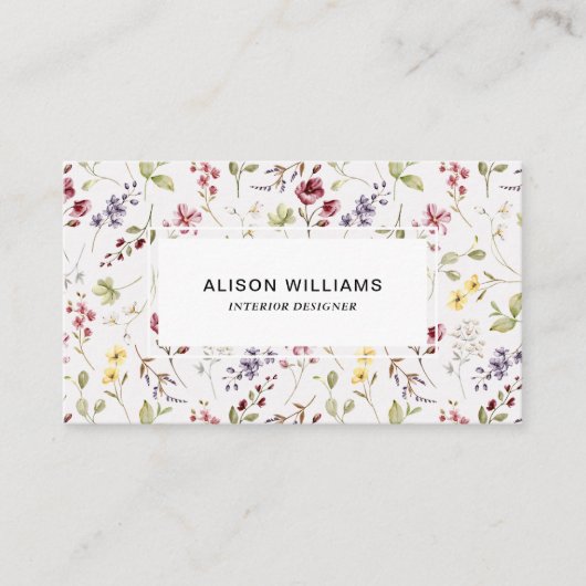 Ventilator van wildbloem QR-code Visitekaartje (Voorkant)