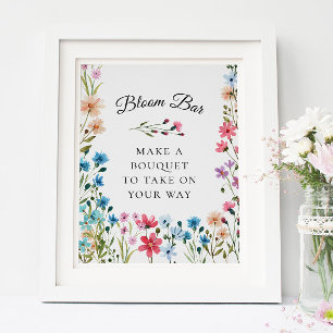 Ventilator van wilde bloemen of bloembollen poster