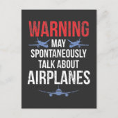 Ventilator vliegtuig Lover Cool Pilot Aviation Pla Briefkaart (Voorkant)