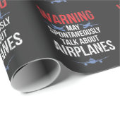 Ventilator vliegtuig Lover Cool Pilot Aviation Pla Cadeaupapier (Rol Hoek)