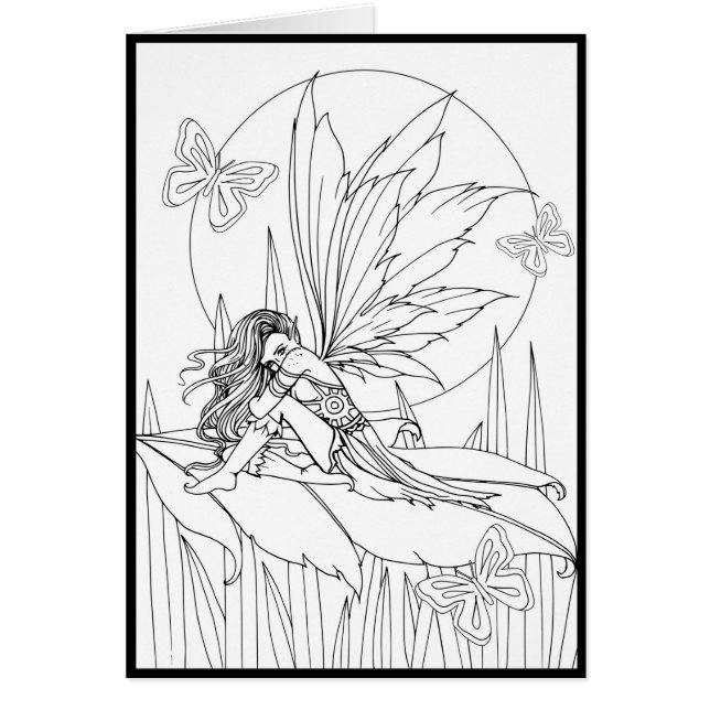 Ventilator vlinders, kleur uw eigen Kaart (Voorkant)