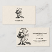 ventilator voor elektriciens visitekaartje (Voorkant / Achterkant)